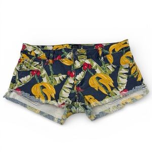 Rip Curl Denim Floral Printed Womens Shorts Aloha Sunrise Size 10